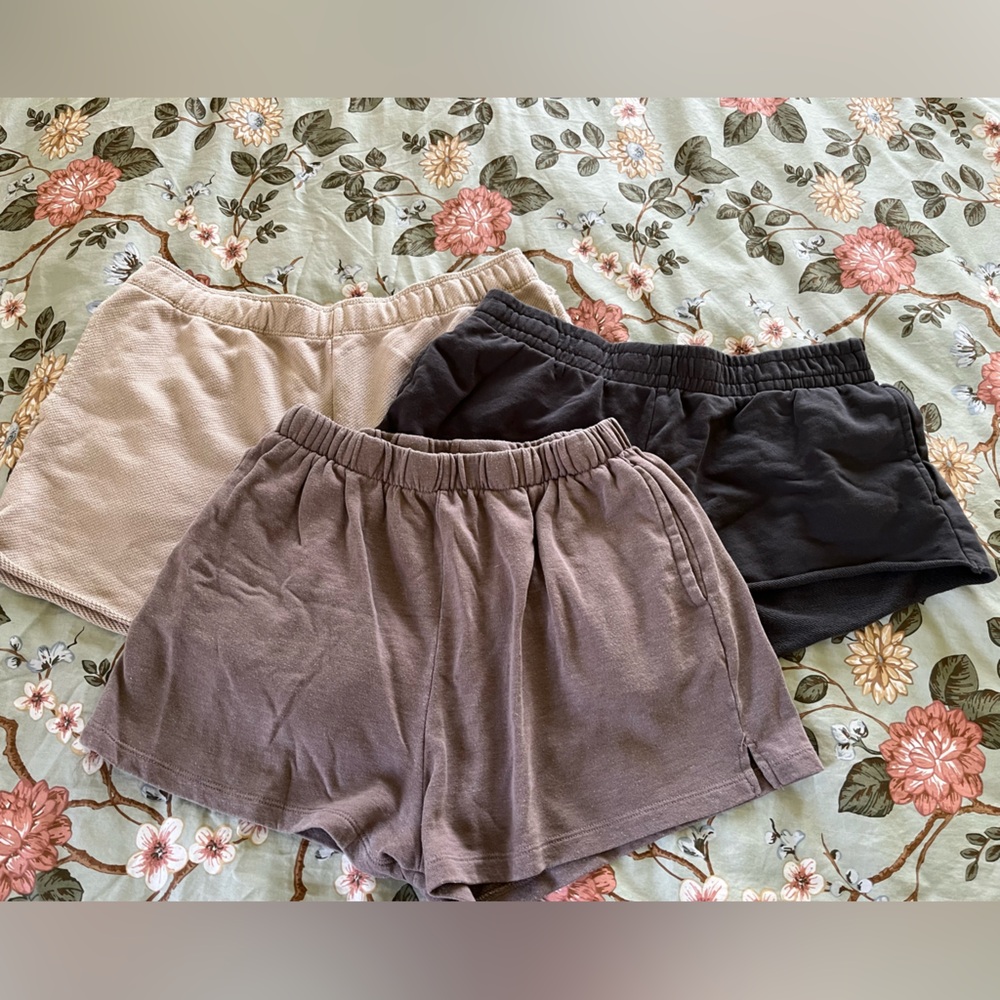 Bundle of Jersey Knit Shorts: Aerie and Garage, Size Medium and Large